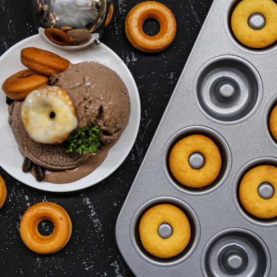 6 Pack: Non-Stick Mini Donut Pan by Makery®